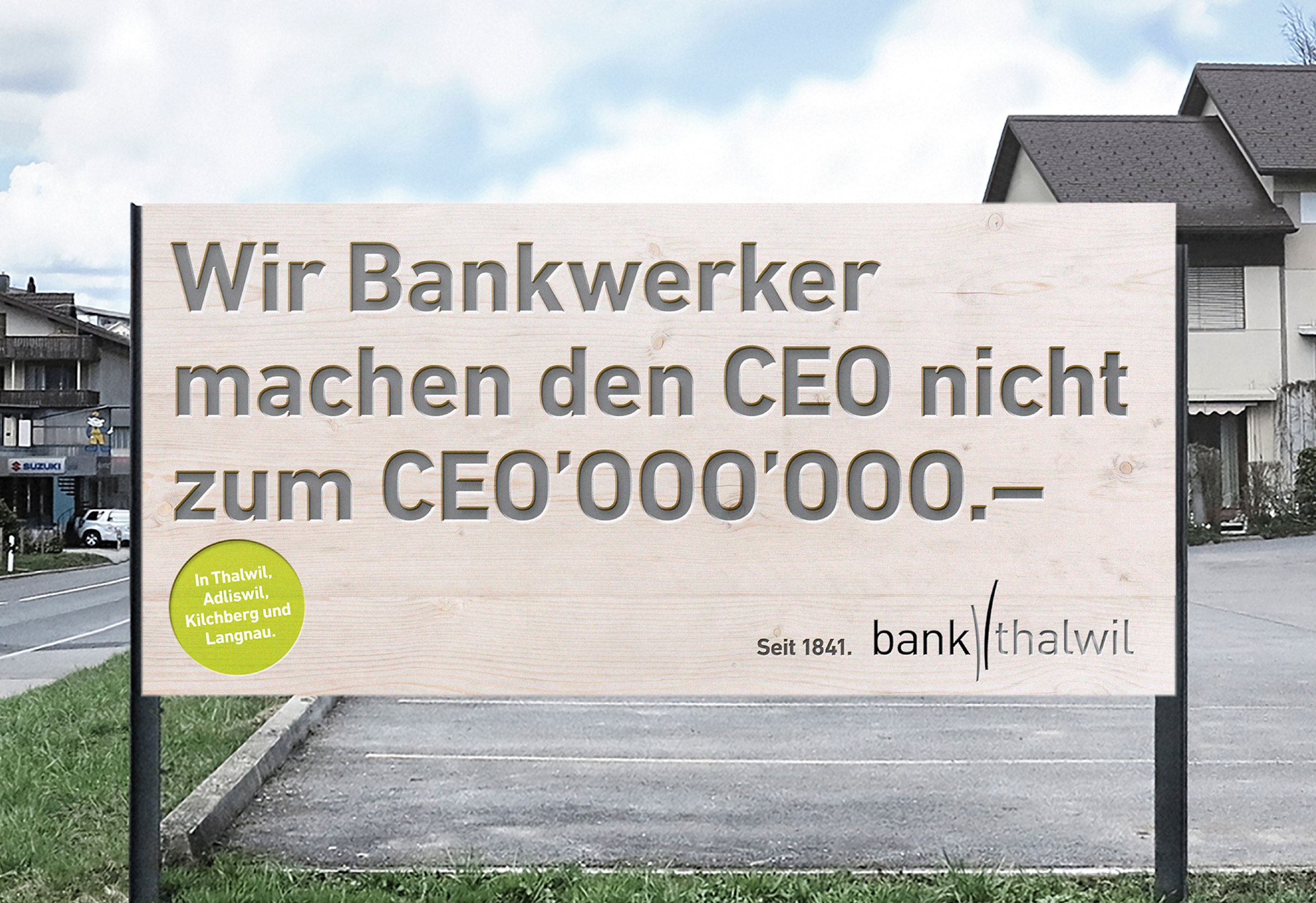 Wir Bankwerker machen den CEO nicht zum CE0'000'000.–